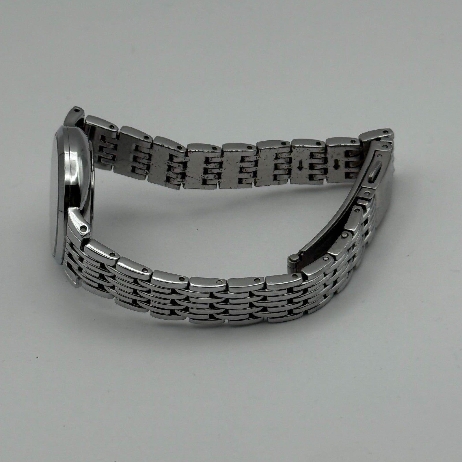 Accurist Ladies Quartz Watch Sparkle Dial Silver Steel Bracelet Working 25mm