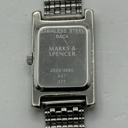 20mm Working Ladies M&S Silver Tone Jewelled Quartz Watch Broken Strap