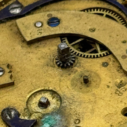 Fusee Pocket Watch Movement Antique English Key Wound Parts Repair Spares 35.7mm