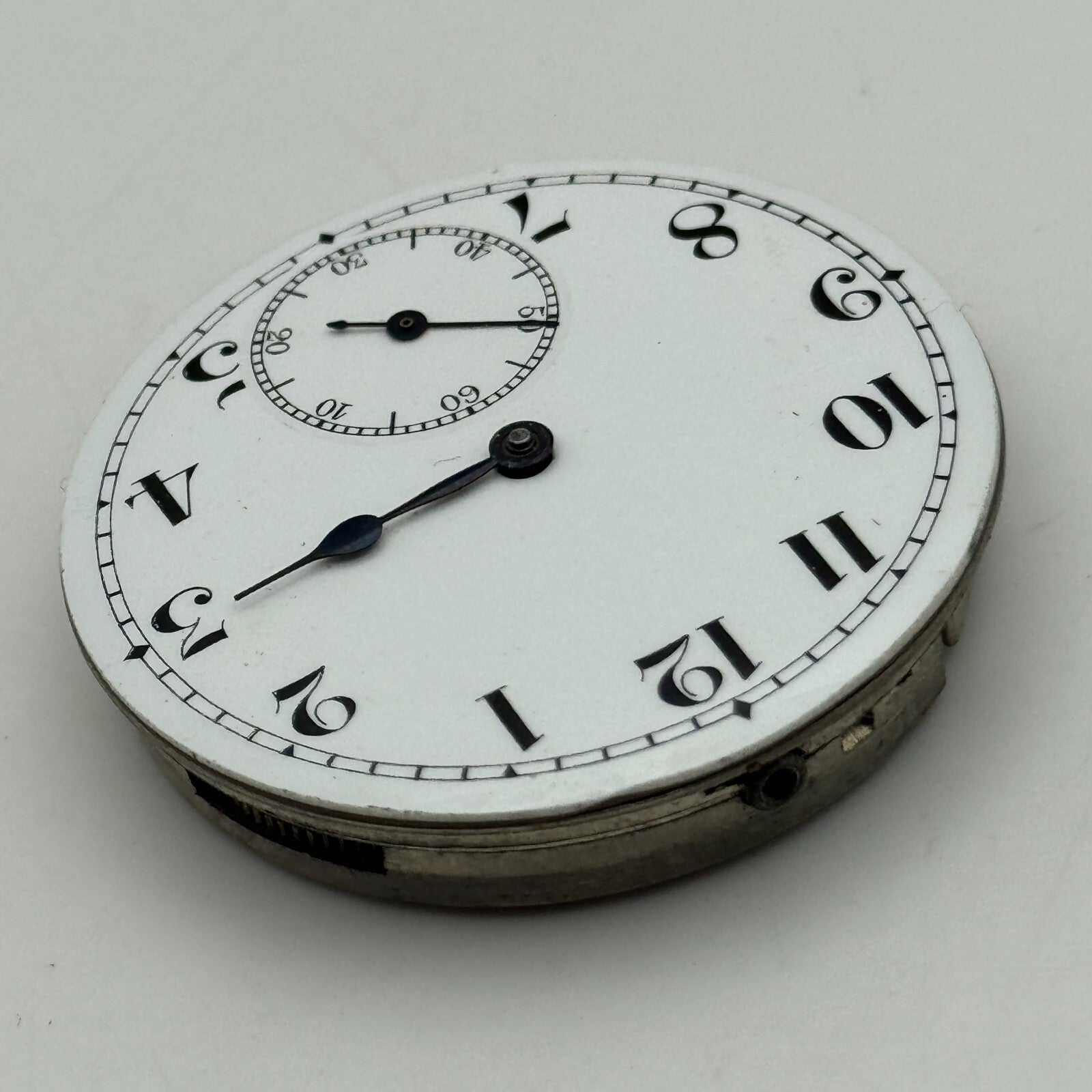 42.9mm Vintage Open Face Erlim Swiss Balance Ok Pocket Watch Movement PARTS