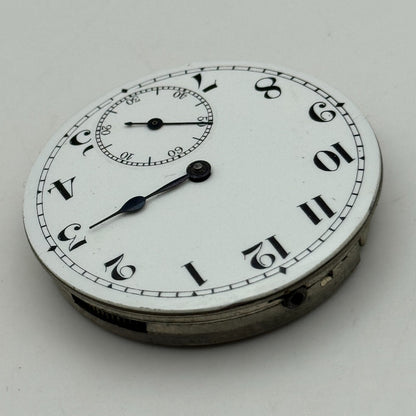 42.9mm Vintage Open Face Erlim Swiss Balance Ok Pocket Watch Movement PARTS