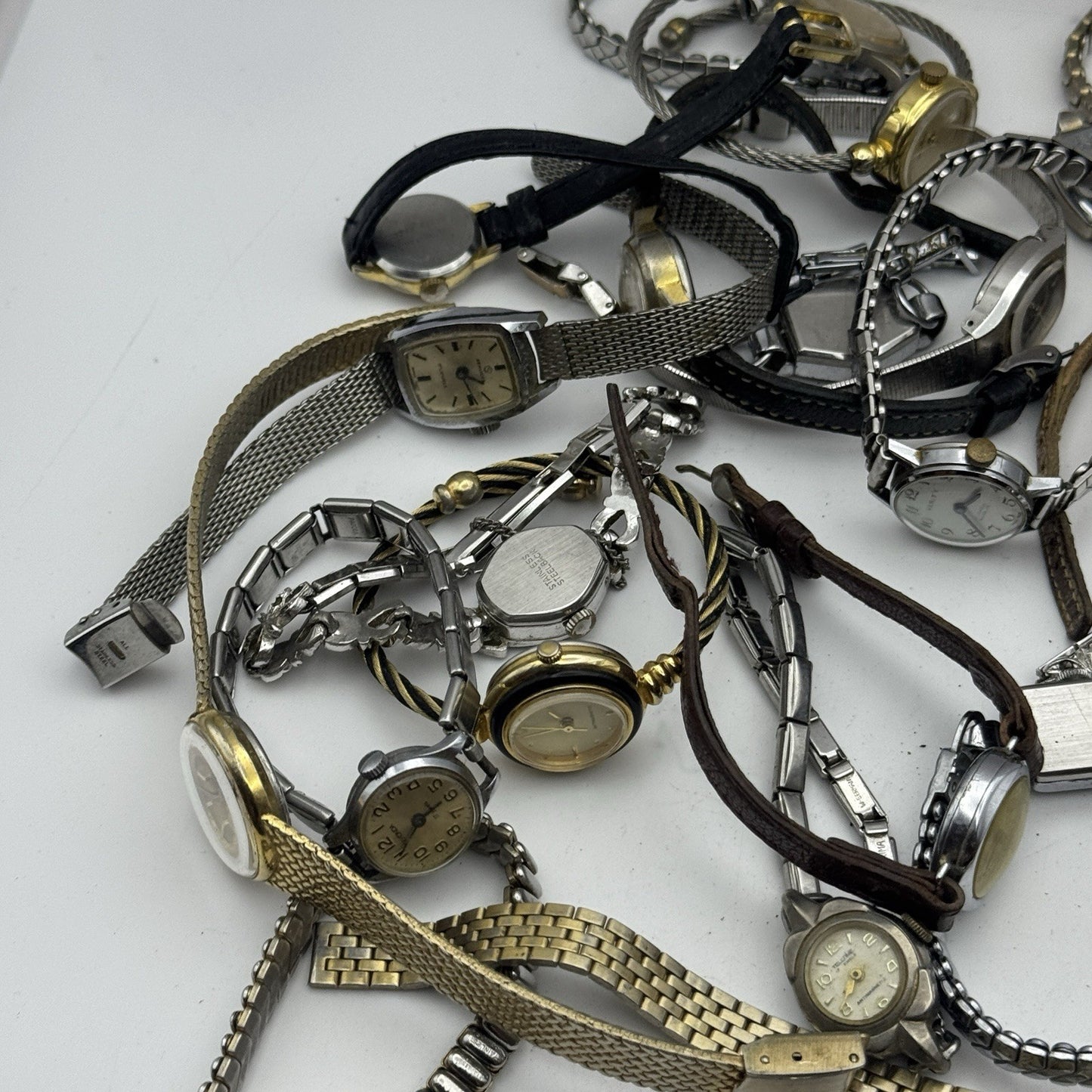 Bundle Of Vintage Ladies Watches Mechanical Wind Up Job Lot Parts Repair Spares