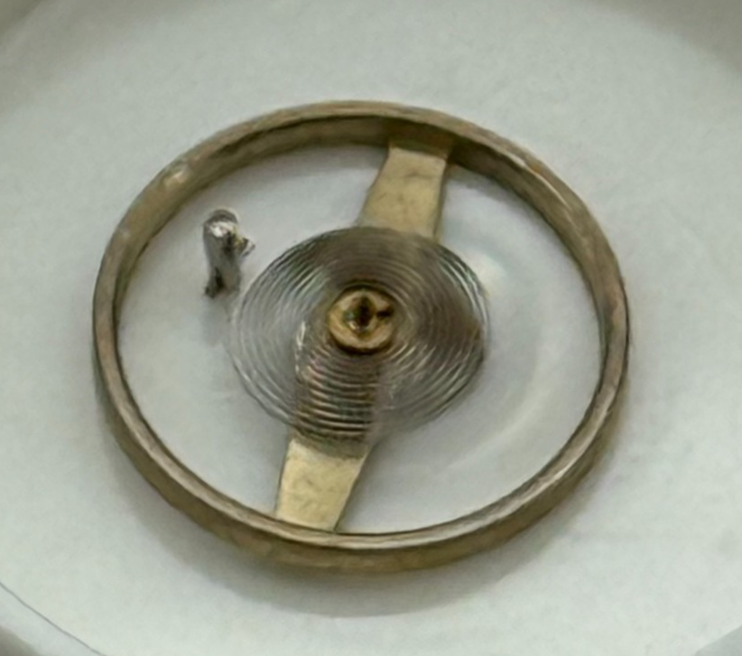 FHF 60 Balance Wheel Complete And Spring 6 3/4-8''' 200 M Watch Movement Parts