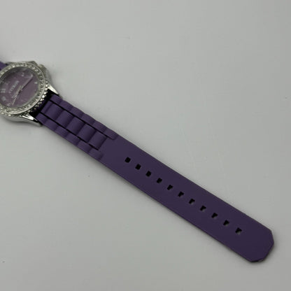 Citron Ladies Quartz Watch Crystal Accents Purple Strap Working 27mm New Battery