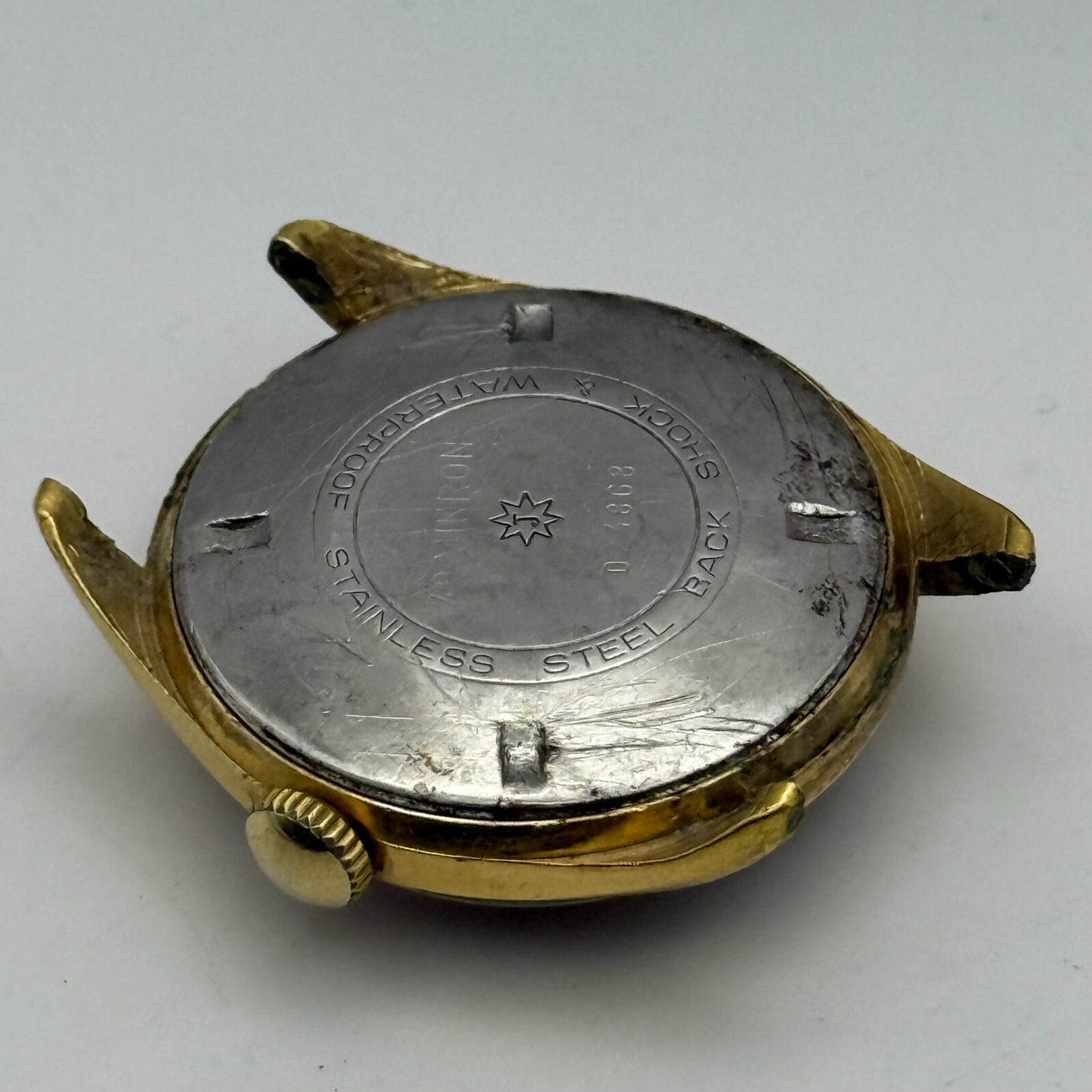 33mm Men’s Vintage Junghans J82 Chronometer Swiss Rare Gold Plated Watch PARTS