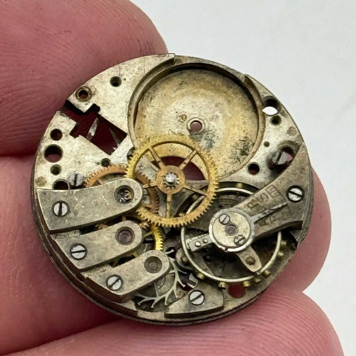 23.6mm Buren 10 1/2N Manual Wind Partial Watch Movement Swiss Vintage PARTS