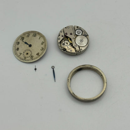 23.6mm Arogno A 150 Manual Wind 15 Jewels Vintage Swiss Watch Movement PARTS