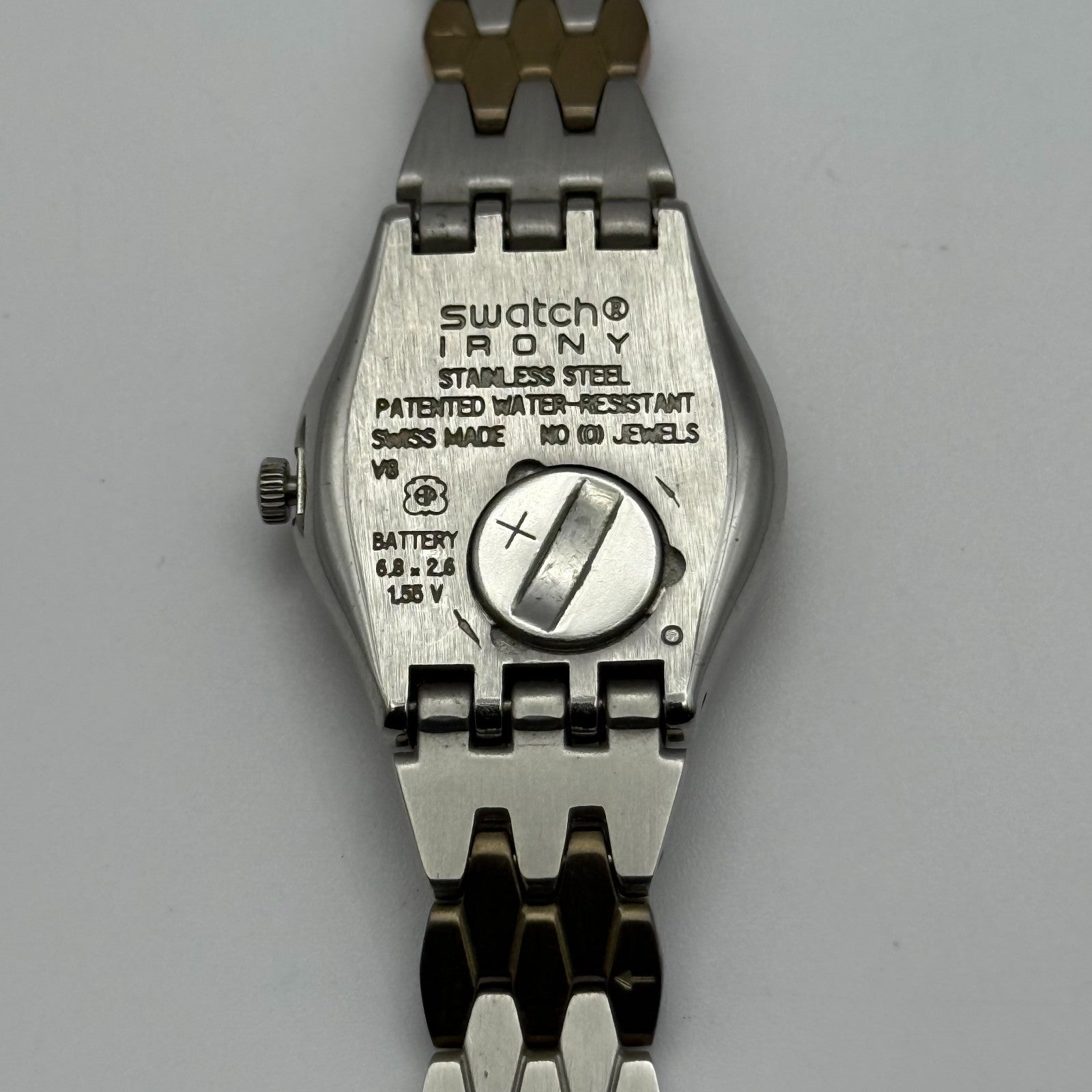 2007 Swatch Irony Ladies Quartz Watch Two-Tone Bracelet Swiss 24mm PARTS REPAIR