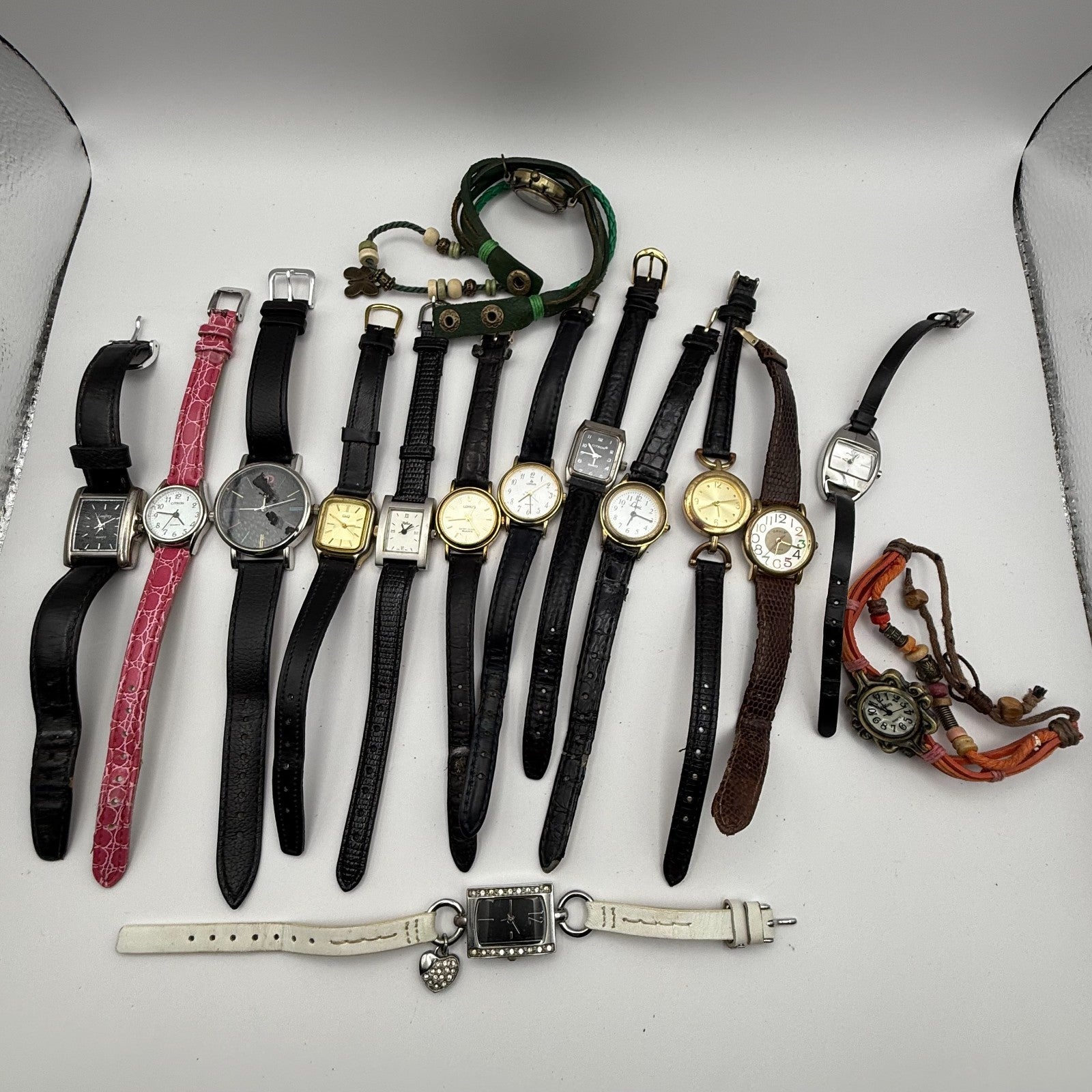 Bundle Of 15 Quartz Watches Job Lot Modern / Vintage Untested Parts / Repair