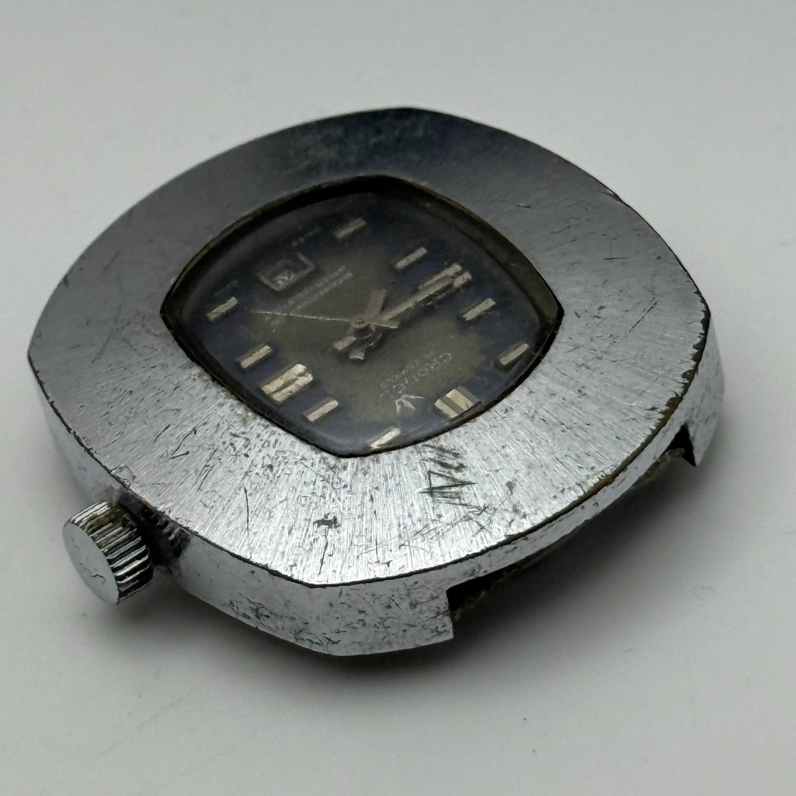 36mm Men’s Vintage Cronel Shock Protected Date Dial Swiss Watch PARTS REPAIR