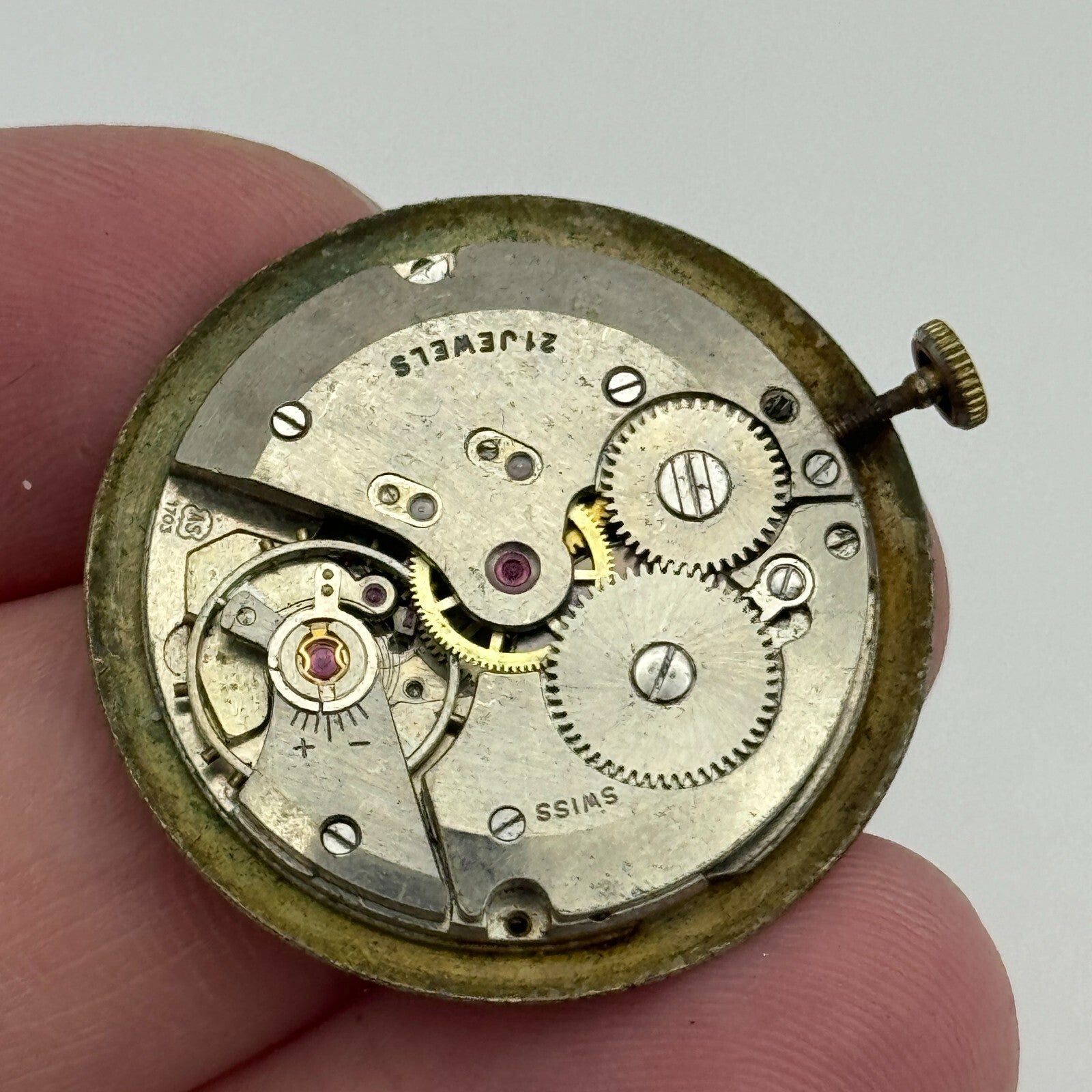 25.9mm Men's AS 1703 A Schild Date Dial Manual Wind Swiss Watch Movement PARTS