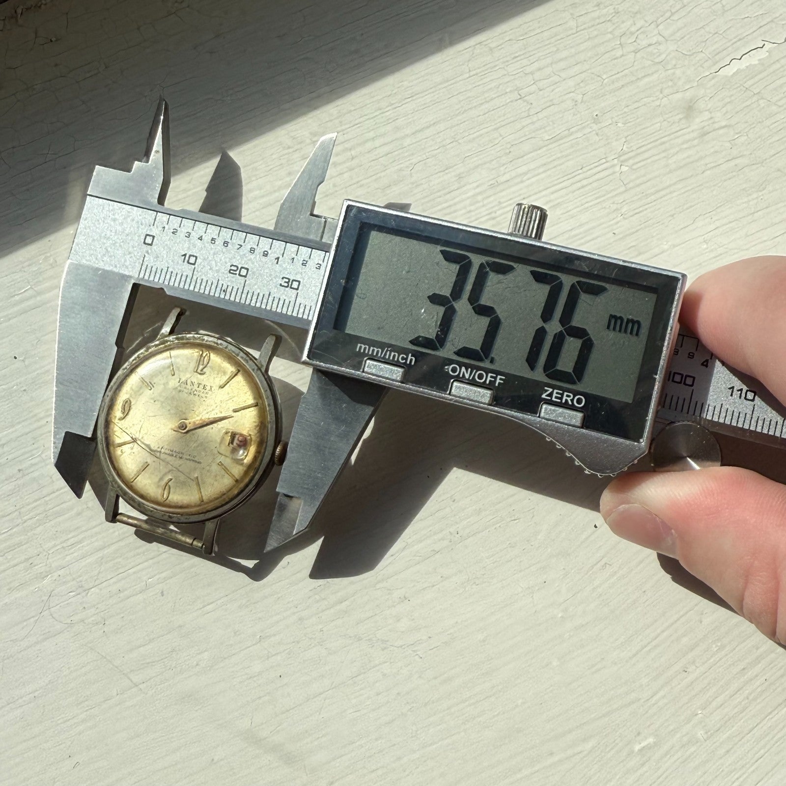 34mm Men's Vintage BFG Lantex Calendar 21 Jewels Antimagnetic Watch PARTS