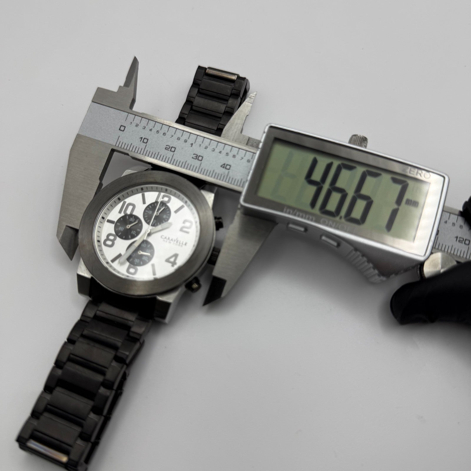 Caravelle New York Men's Chronograph Quartz Watch Japan 43mm PARTS REPAIR