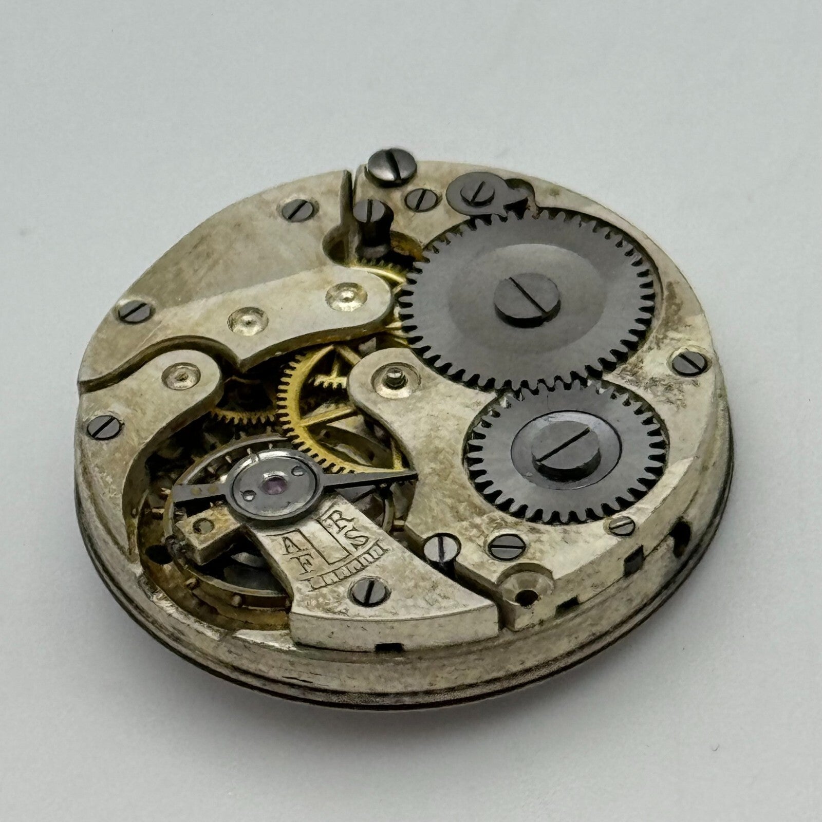 24.9mm Unidentified Balance Intact Trench Watch Movement Manual Wind Swiss PARTS