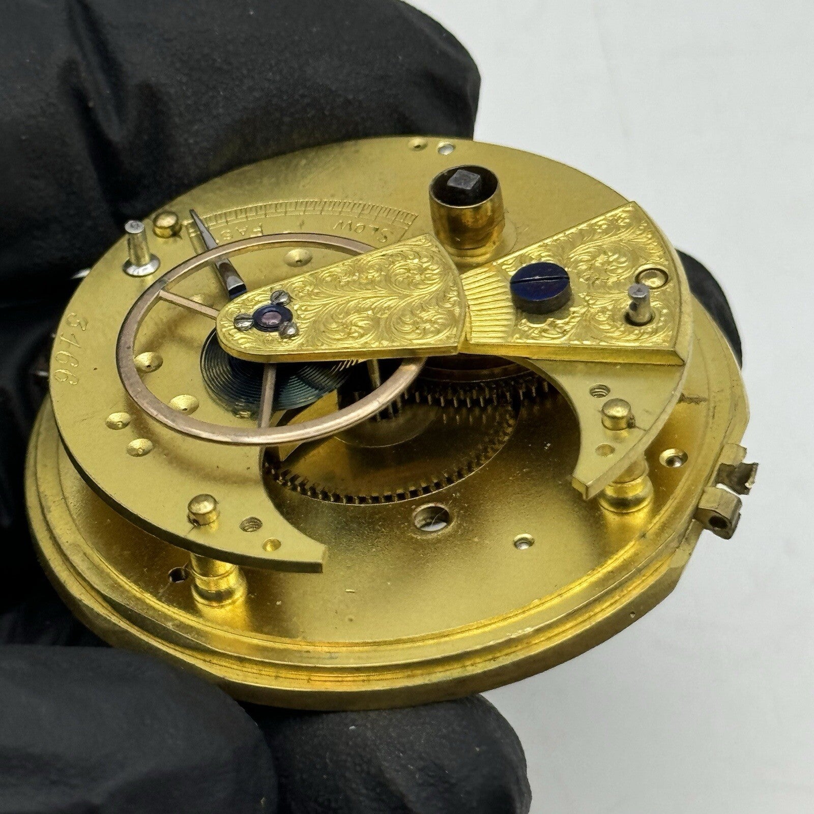45.3mm Unidentified High Quality Partial Pocket Watch Movement FOR PARTS Repair