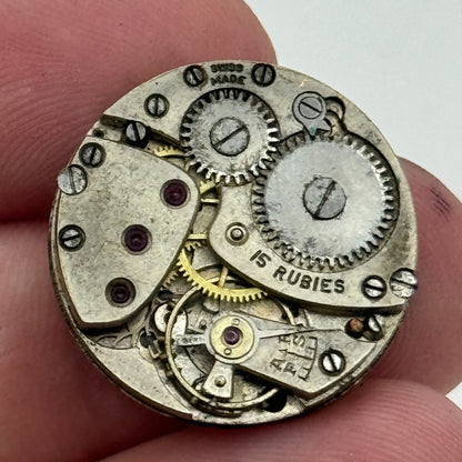22mm Rolex Rolco 15 Rubies Military Trench Watch Movement Sub Seconds PARTS