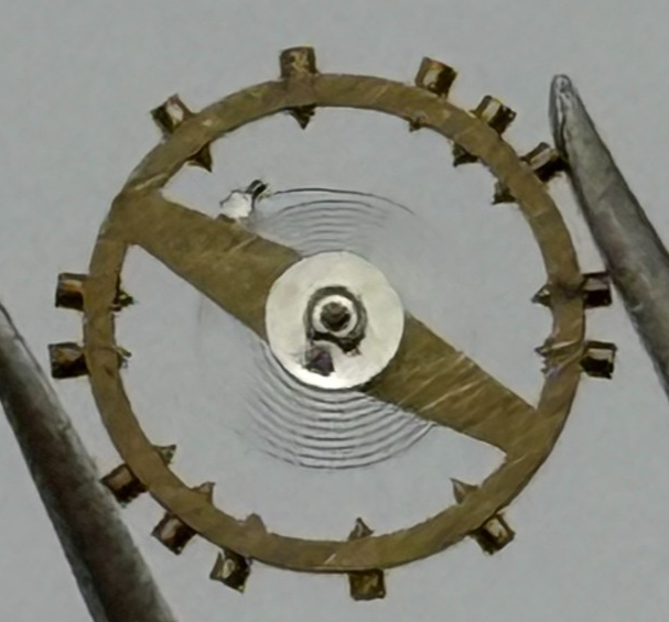 FHF 57-21 Balance Wheel Complete And Spring 6 3/4''' 1361 Watch Movement Parts 