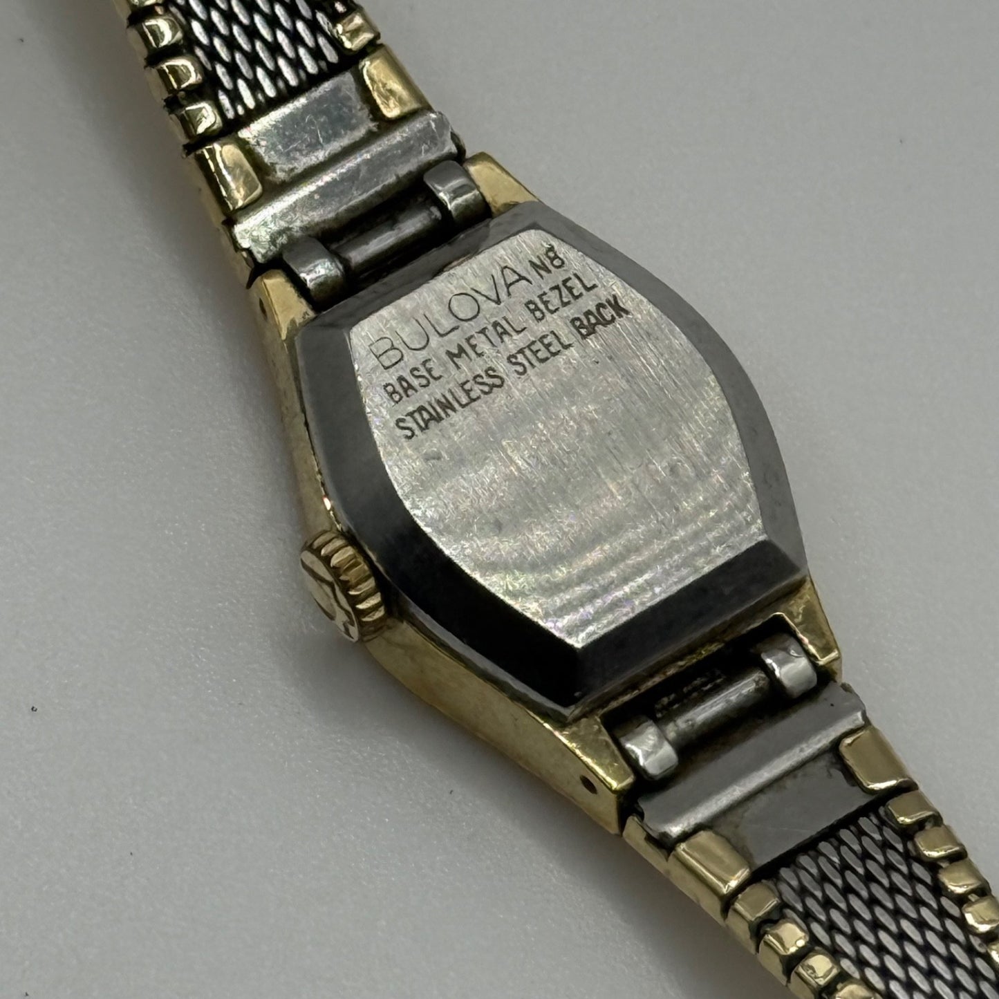 16mm Vintage Bulova Ladies Gold Plated Swiss Manual Wind Watch PARTS / REPAIR