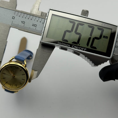 Limit Ladies Quartz Watch Gold Tone Blue Strap Working 25mm New Battery