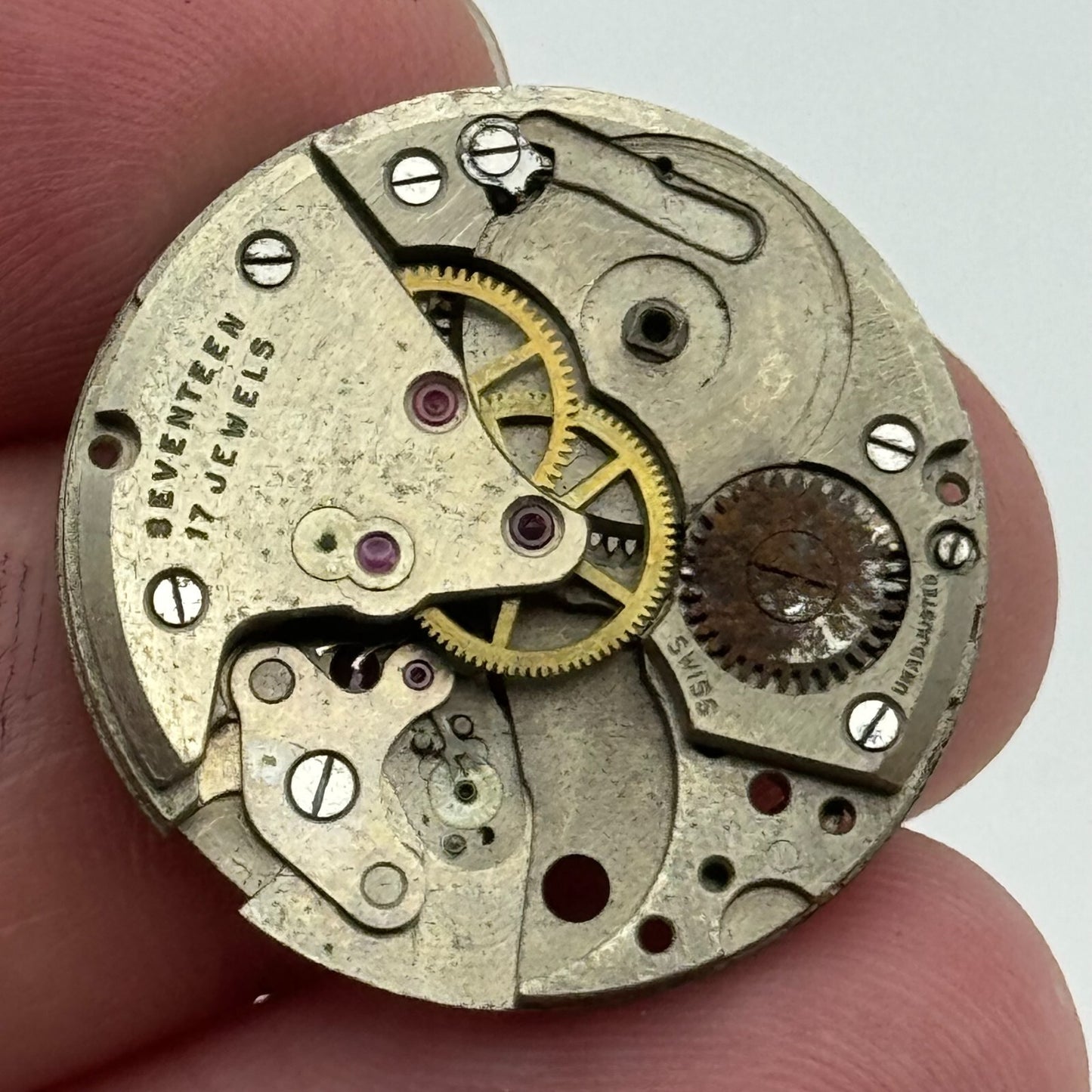 25.9mm Men's Felsa F 400 Manual Wind 17 Jewels Swiss Watch Movement PARTS SPARES