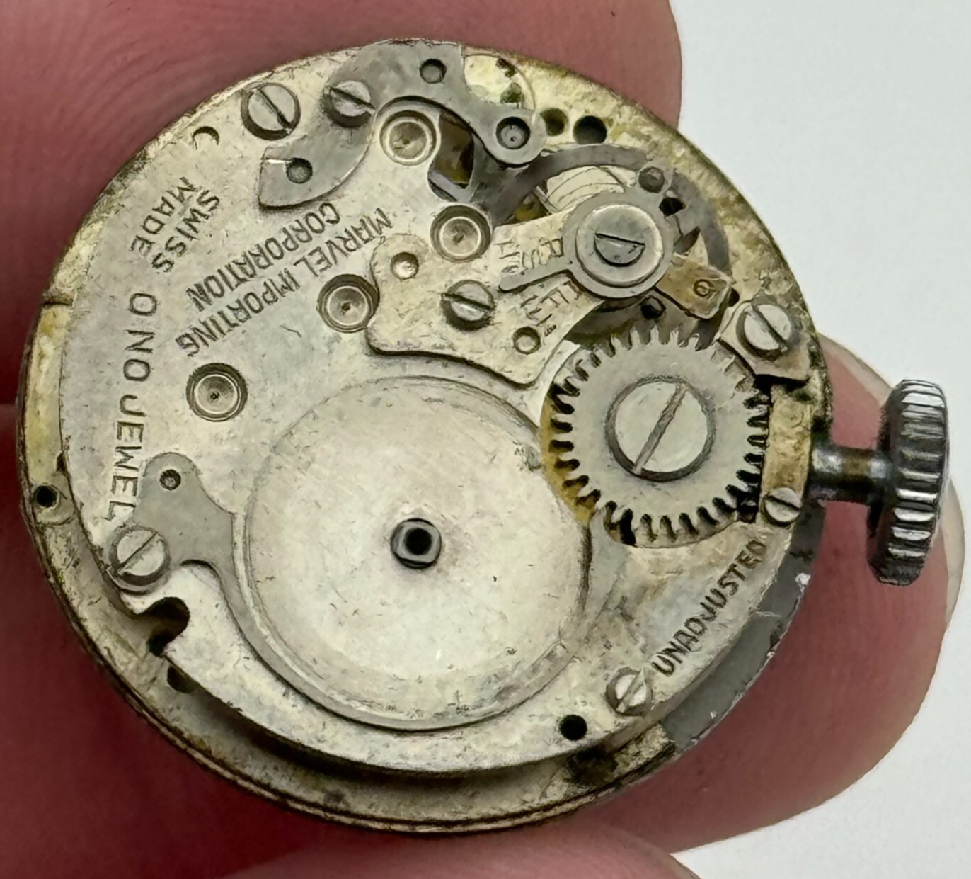 23.6mm Men's Uba Marvel Importing Corporation Manual Wind Watch Movement PARTS