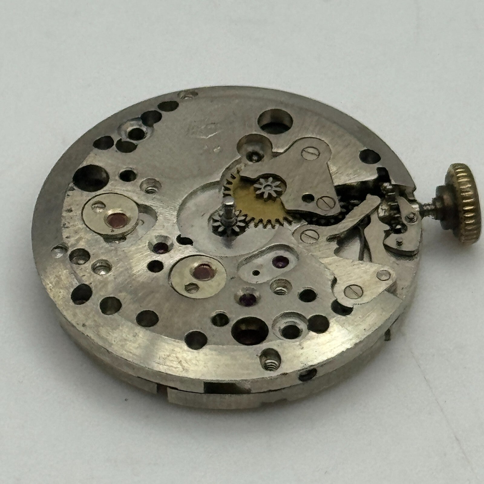 23.7mm Enicar A-R 412 Swiss Balance Ok Manual Wind Watch Movement Vintage PARTS
