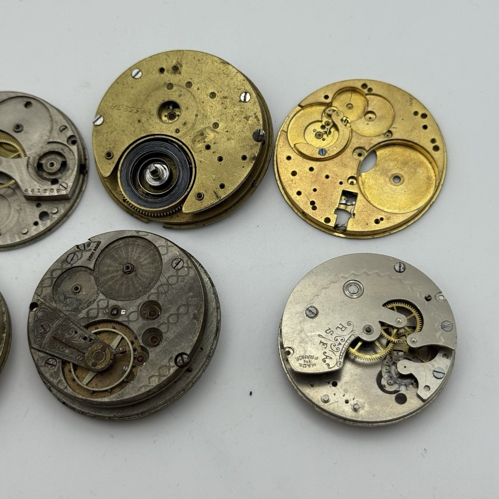 Bundle Mixed Antique / Vintage Pocket Watch Movements Joblot PARTS REPAIR SPARES