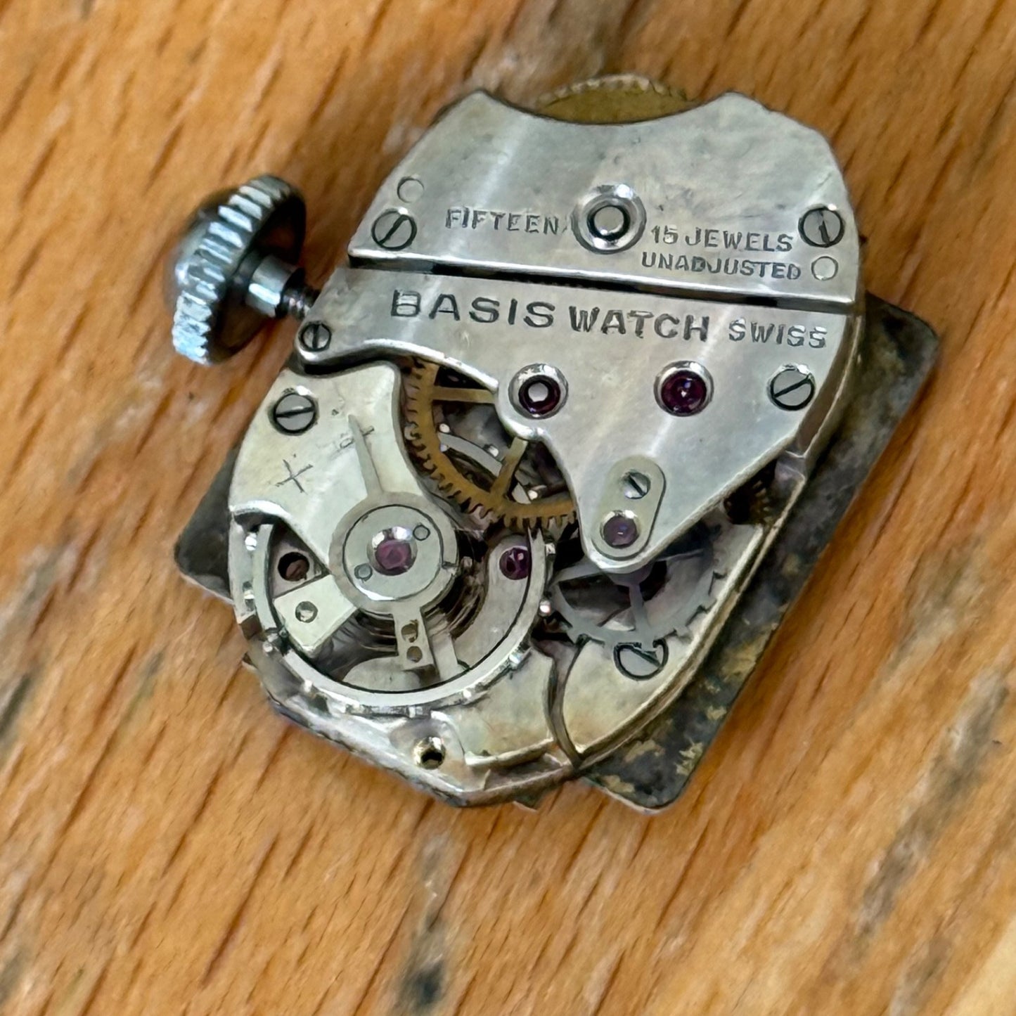 19mm Running Vintage Morgan Basis Watch 15 Jewels Manual Wind FOR PARTS / REPAIR