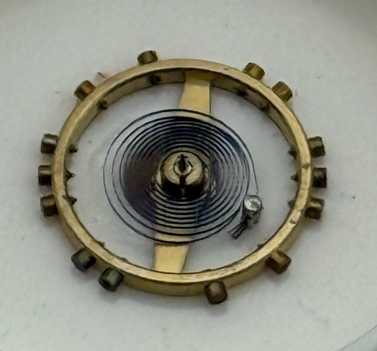 FEF 270 Balance Wheel Complete And Spring  5¼’’’ 73 M Watch Movement Parts NOS