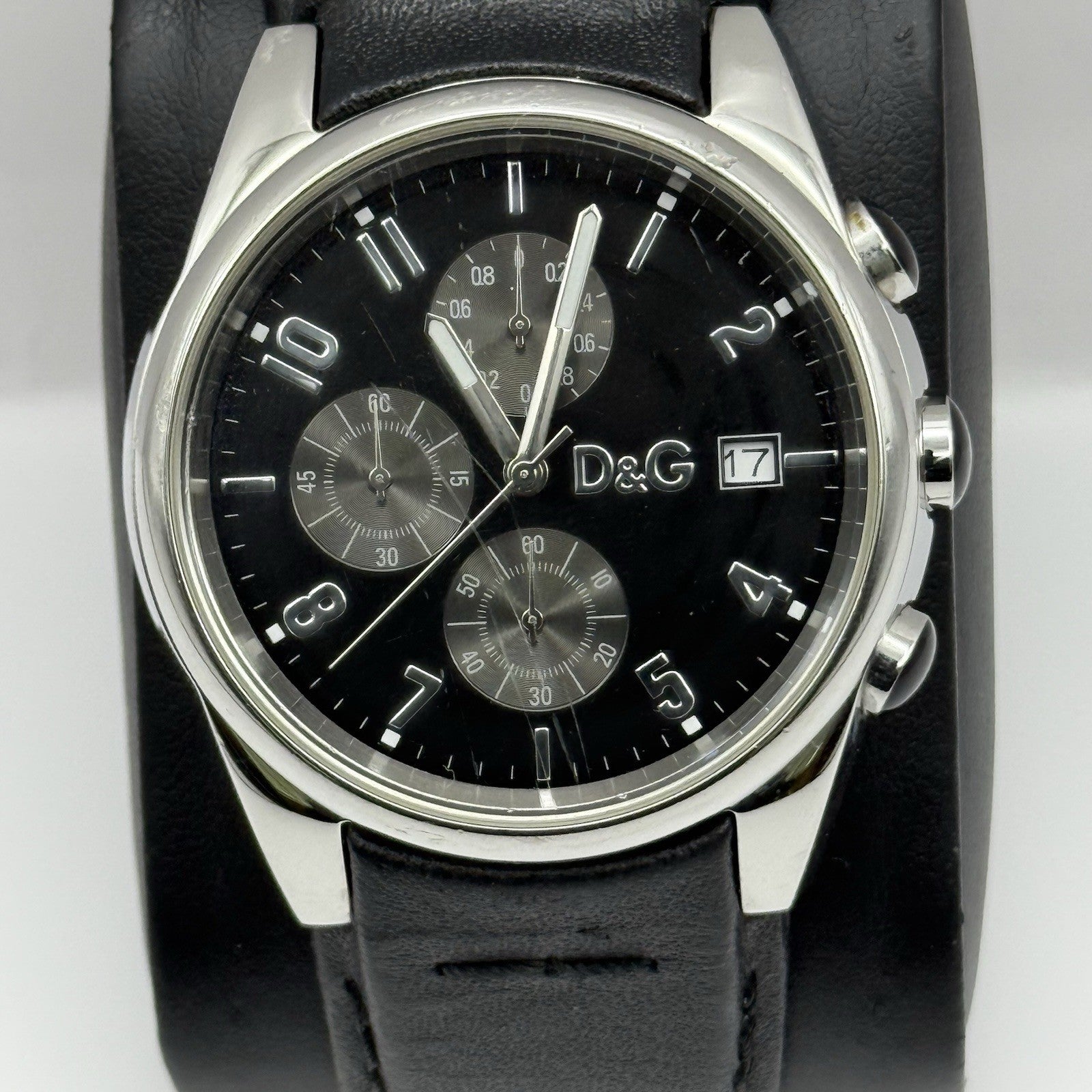 Dolce & Gabbana D&G 40mm Working Quartz Watch Date Display Stainless Steel