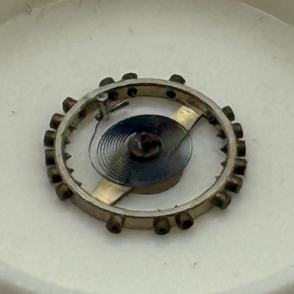 Femga 45 Balance Wheel Complete And Spring 5 1/2''' 1006 M Watch Movement Parts 