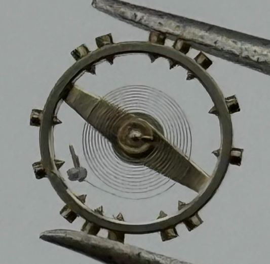 FEF 6600 Balance Wheel Complete And Spring  1181 M Watch Movement Parts NOS