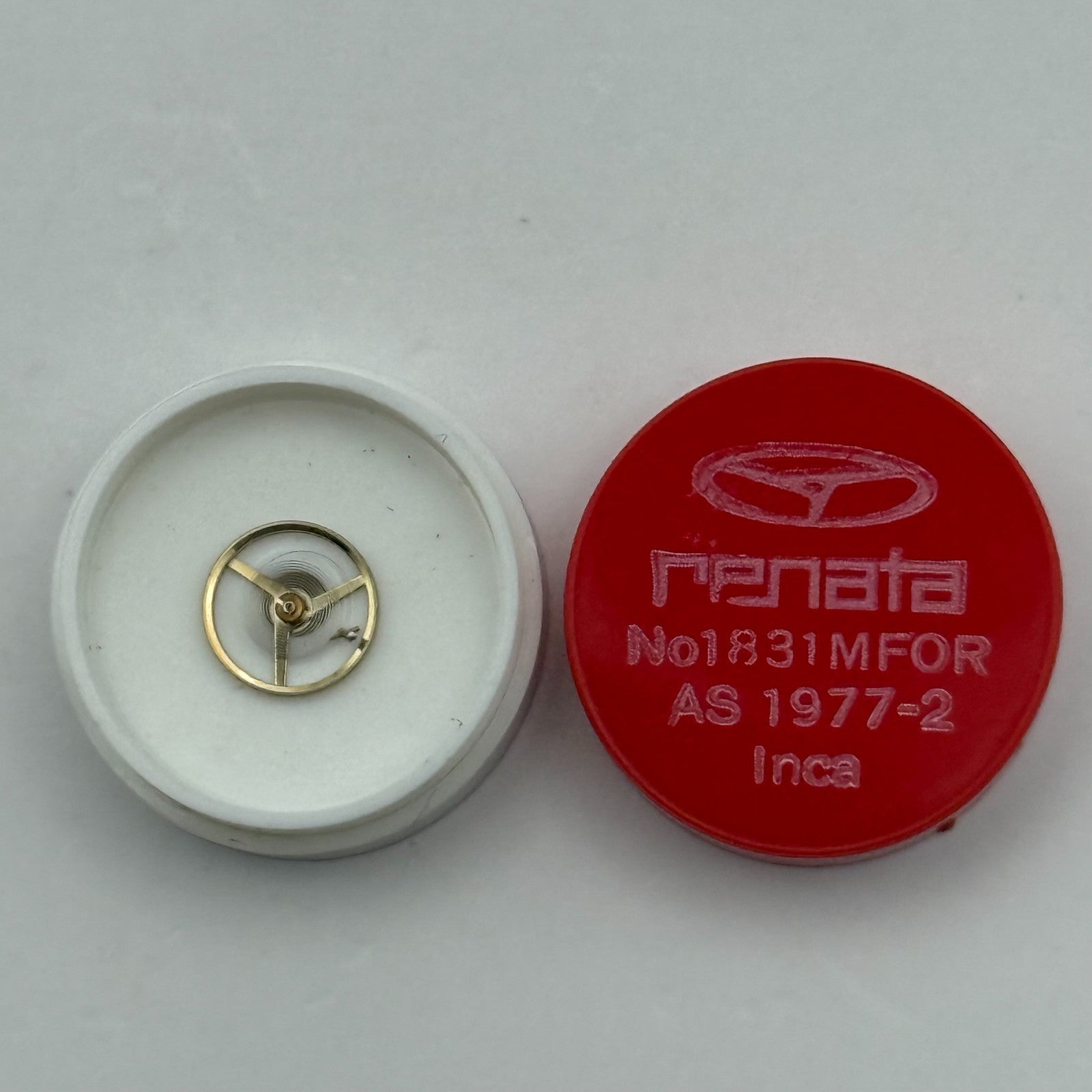 AS 1977-2 Balance Wheel Complete And Spring Inca 1831 M Watch Movement Parts NOS