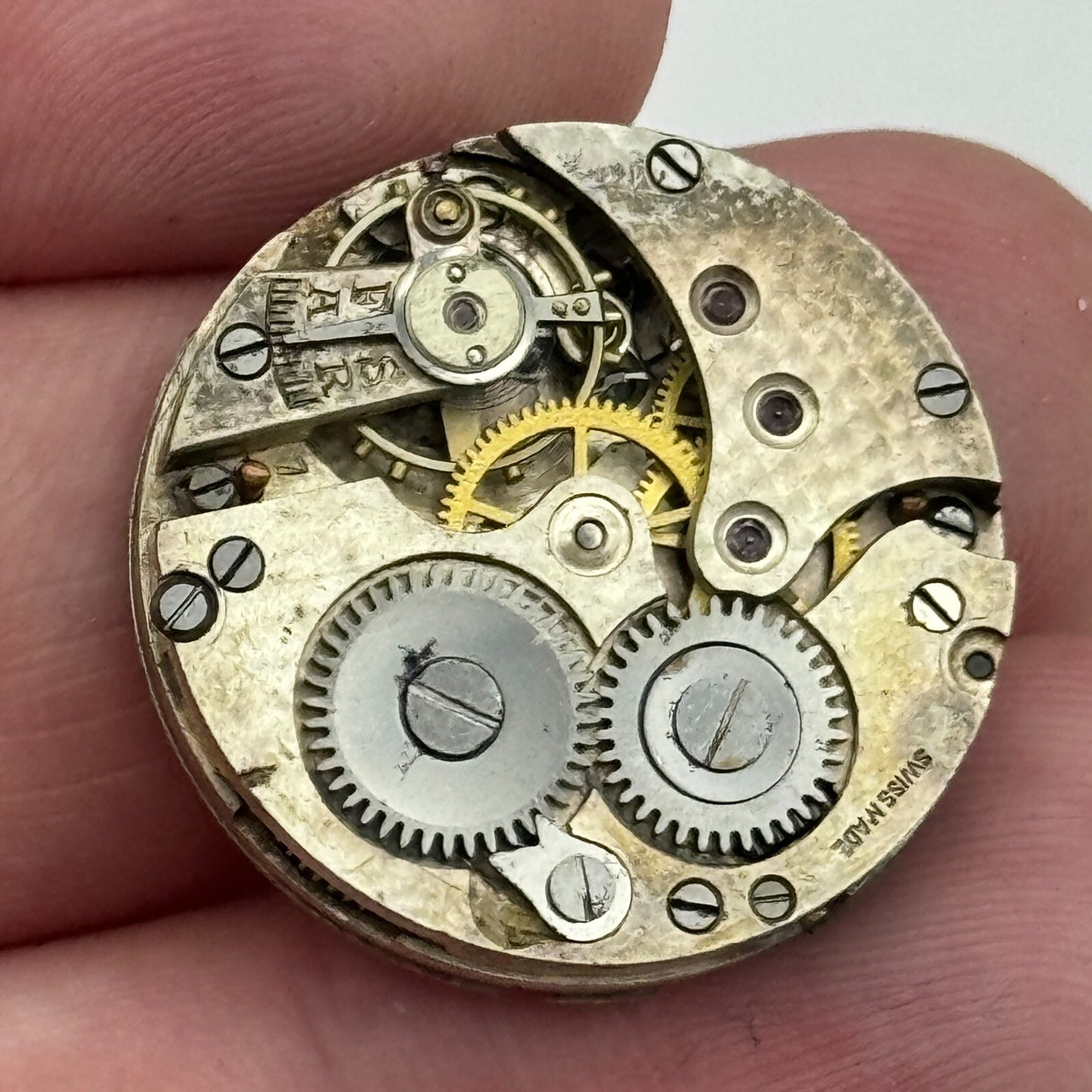 23.6mm Balance Ok Porcelain Dial Swiss Trench Watch Movement Manual Wind PARTS