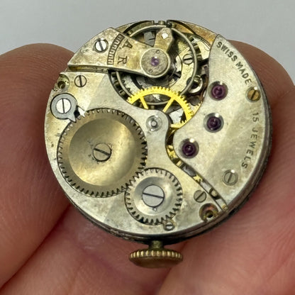 22mm Vintage HL Brown & Son London & Sheffield Manual Wind Watch Movement PARTS