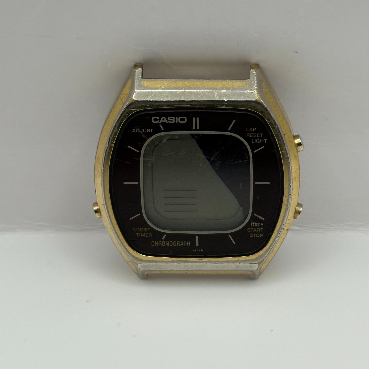 Casio Men's Chronograph Quartz Watch 56QGS-38 Gold Tone Japan 35mm PARTS REPAIR