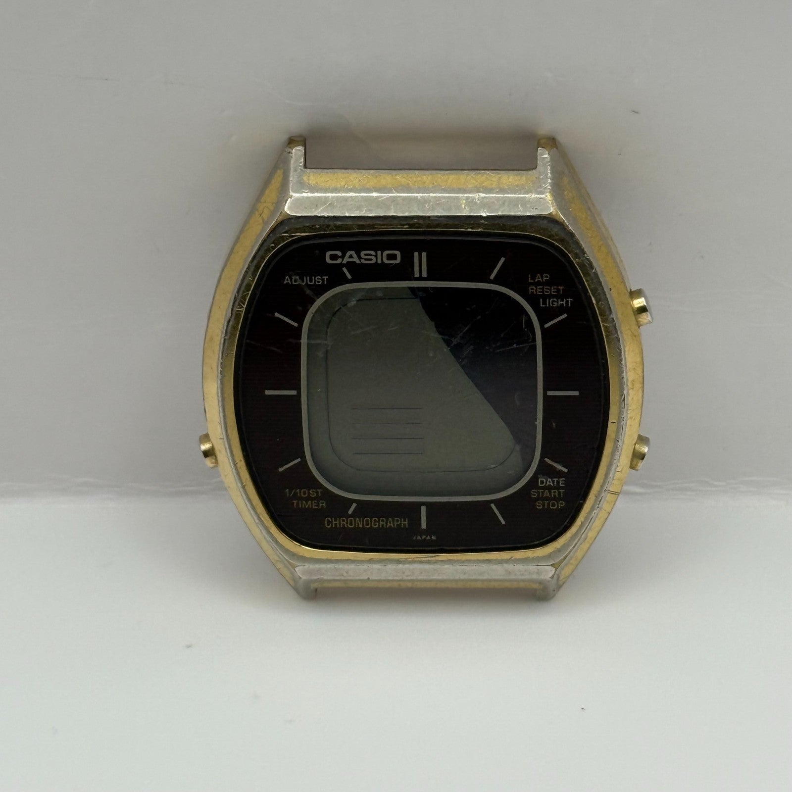 Casio Men's Chronograph Quartz Watch 56QGS-38 Gold Tone Japan 35mm PARTS REPAIR