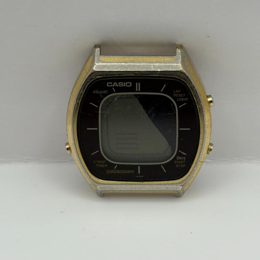 Casio Men's Chronograph Quartz Watch 56QGS-38 Gold Tone Japan 35mm PARTS REPAIR