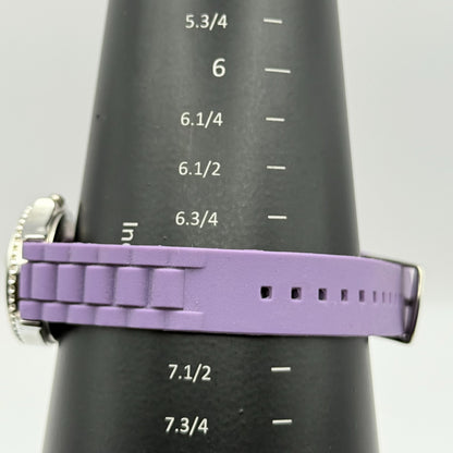 Citron Ladies Quartz Watch Crystal Accents Purple Strap Working 27mm New Battery