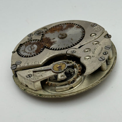 42.7mm Unidentified 7 Jewels Patent Depose Vintage Pocket Watch Movement PARTS