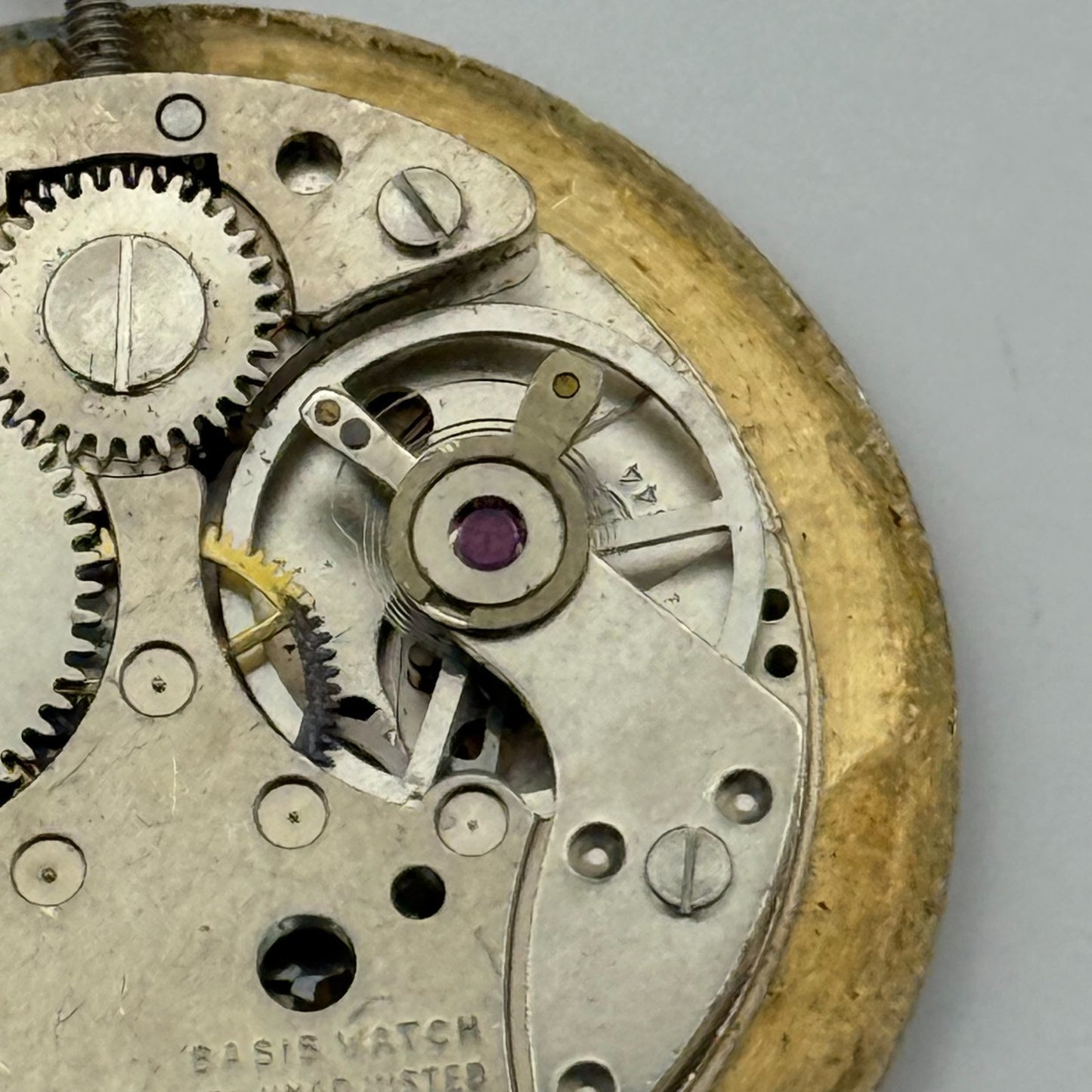 BFG 844 Watch Movement Yves Renaud Manual Wind Vintage Swiss Parts Repair 29mm