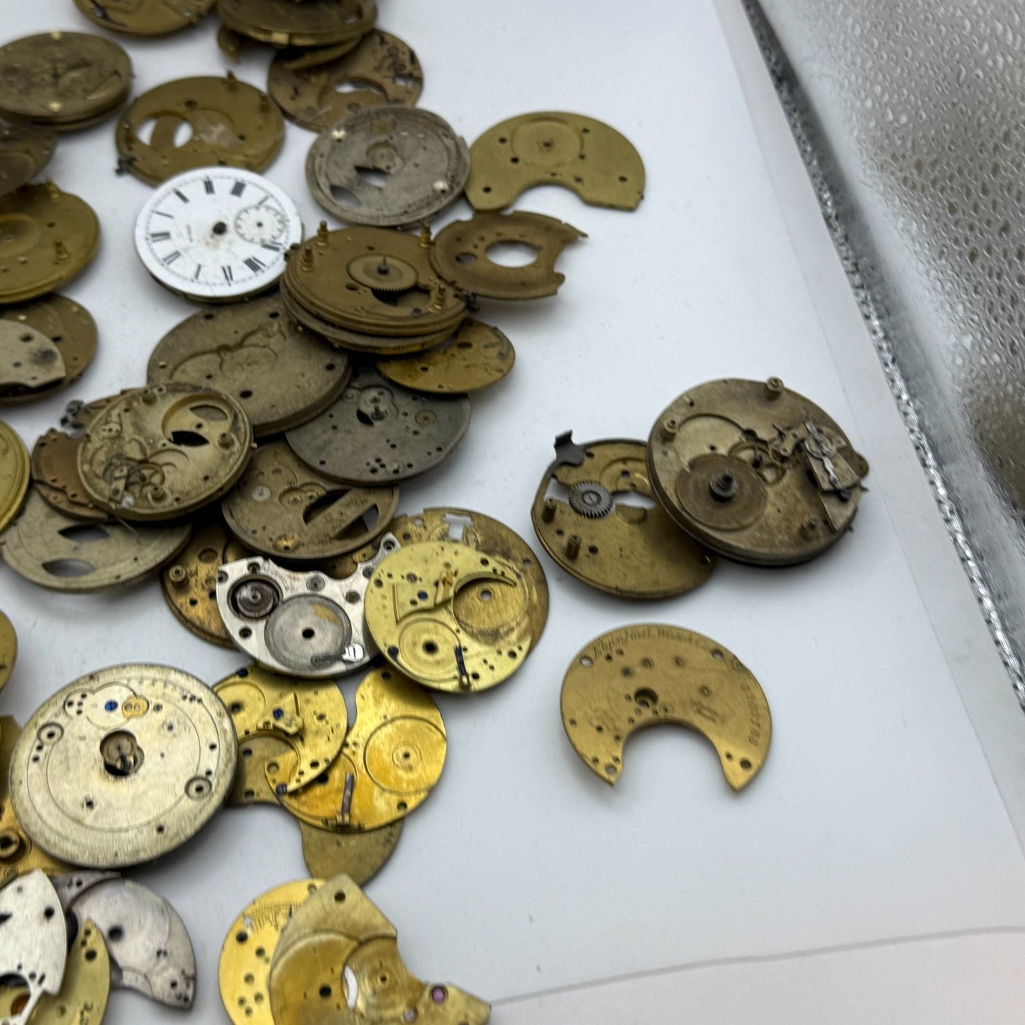 Large Bundle Of Antique Partial Pocket Watch Movements Joblot PARTS REPAIR SPARE