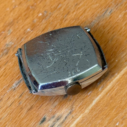 25mm Vintage Hinged Case Newmark Crescent England Nickel Chrome JD Watch PARTS
