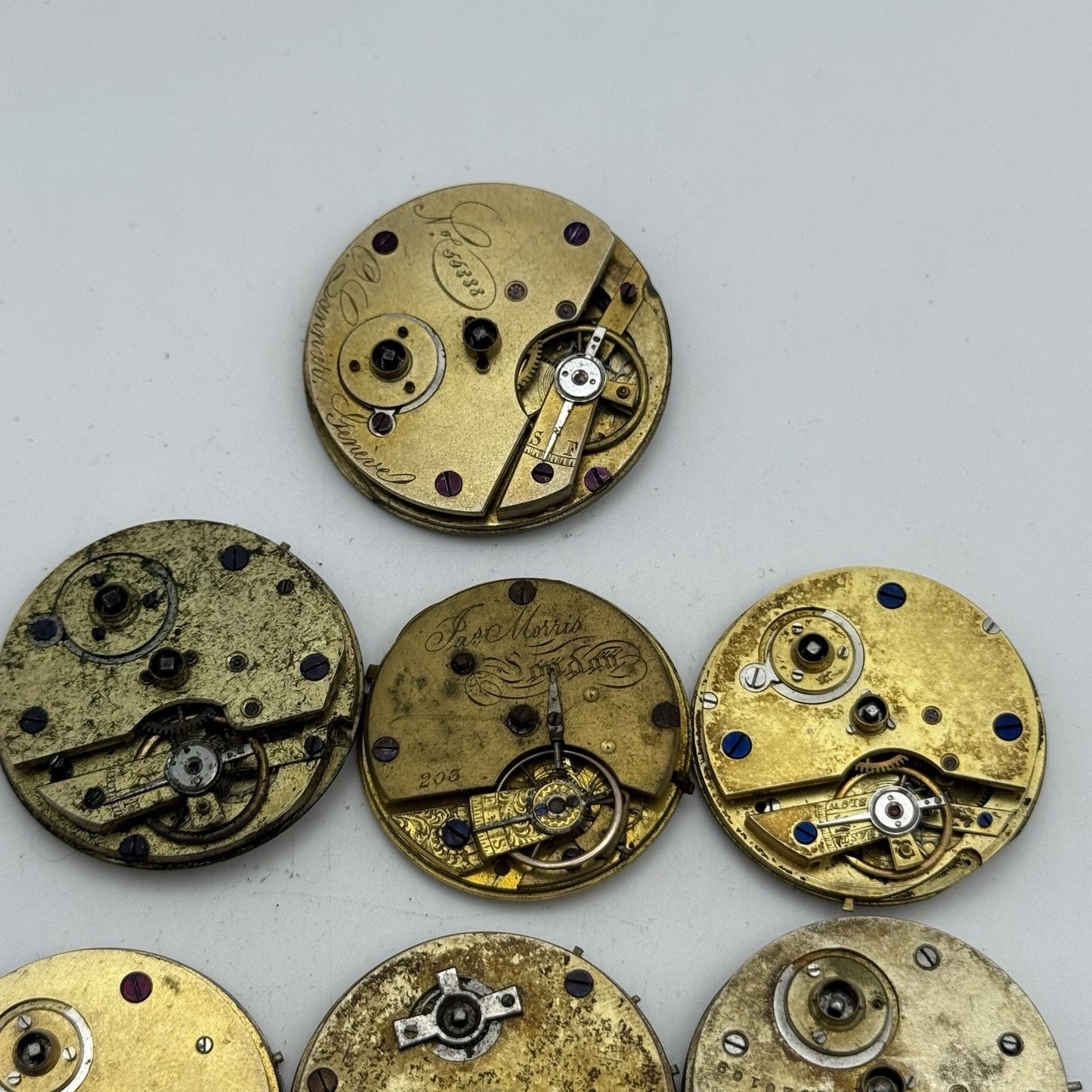 Bundle Mixed Antique / Vintage Pocket Watch Movements Joblot PARTS REPAIR SPARES