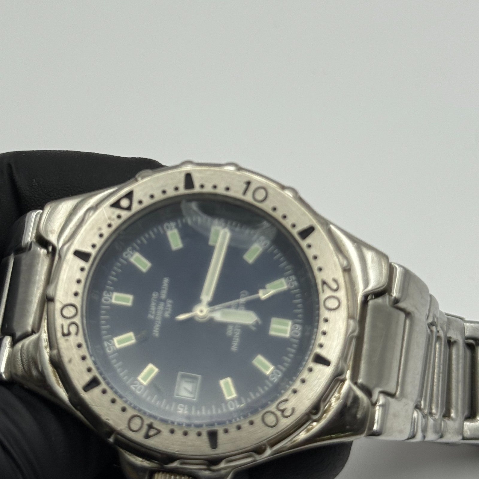 Claude Valentini Sports 900 Men’s Quartz Watch Date Steel Bracelet Working 39mm