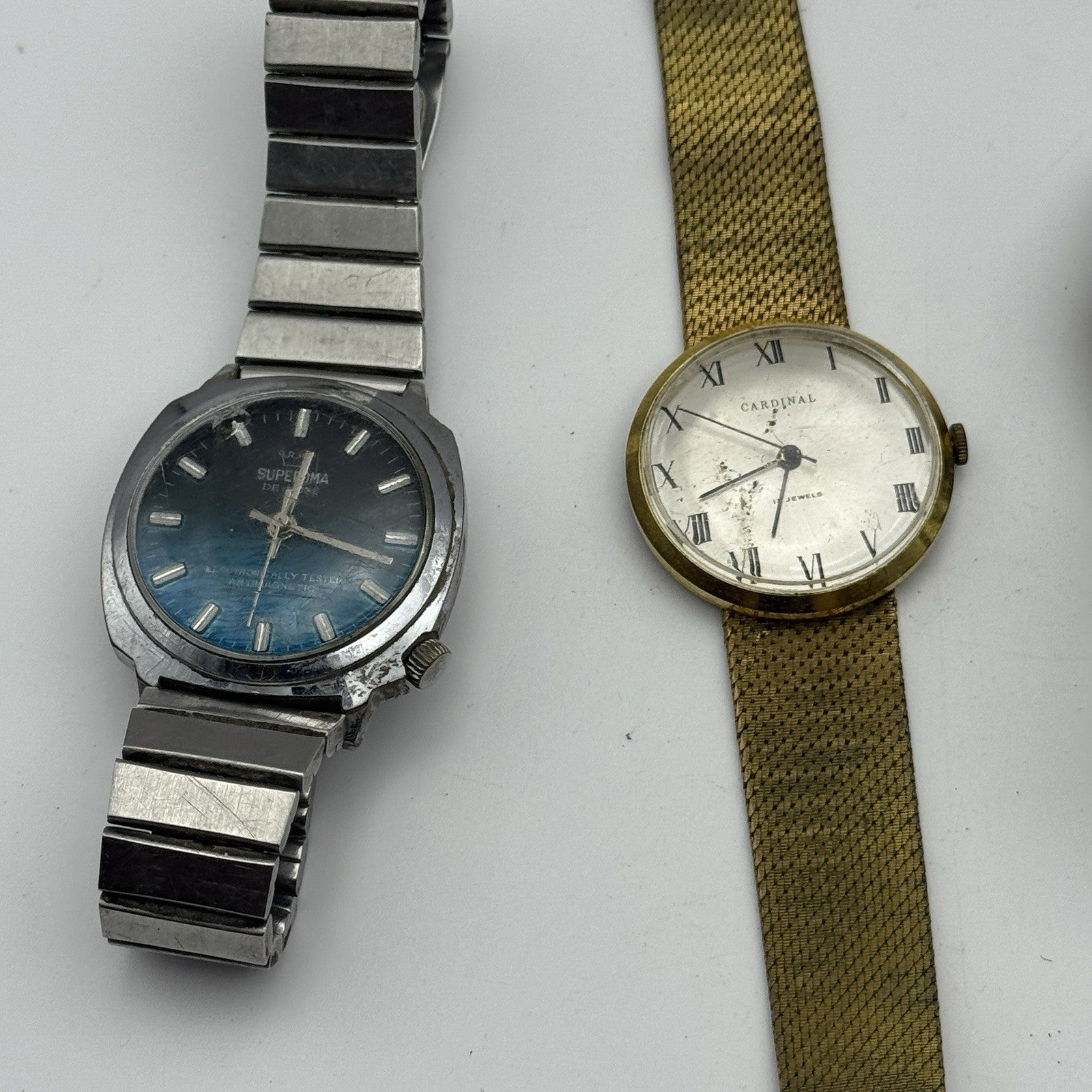 Bundle Of 6 Vintage Men’s Watches Mechanical Wind Up Job Lot Parts Repair Spares