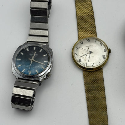 Bundle Of 6 Vintage Men’s Watches Mechanical Wind Up Job Lot Parts Repair Spares