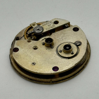 36.5mm Antique Key Wound Beautiful Gold Plated Dial Pocket Watch Movement PARTS