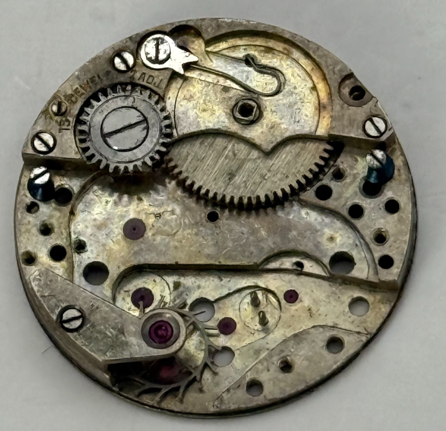 19.7mm Vintage AS 970 A Schild Partial Manual Wind Watch Movement PARTS REPAIR