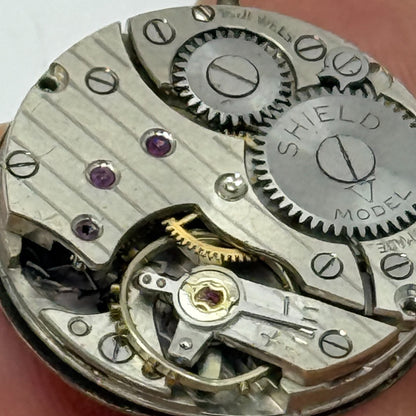 23.6mm Vintage Shield V Model Peseux 170 Manual Wind Watch Movement PARTS REPAIR